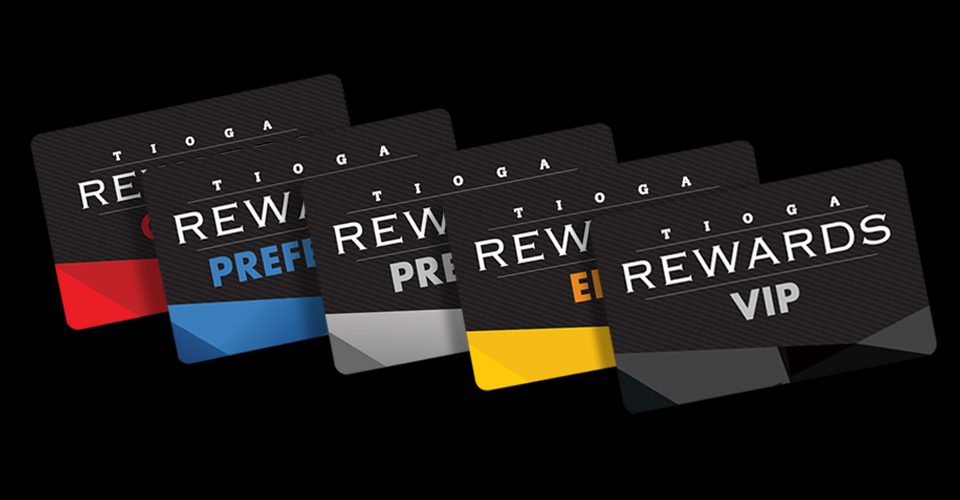 A group of four different colored cards with the words " rew " on them.